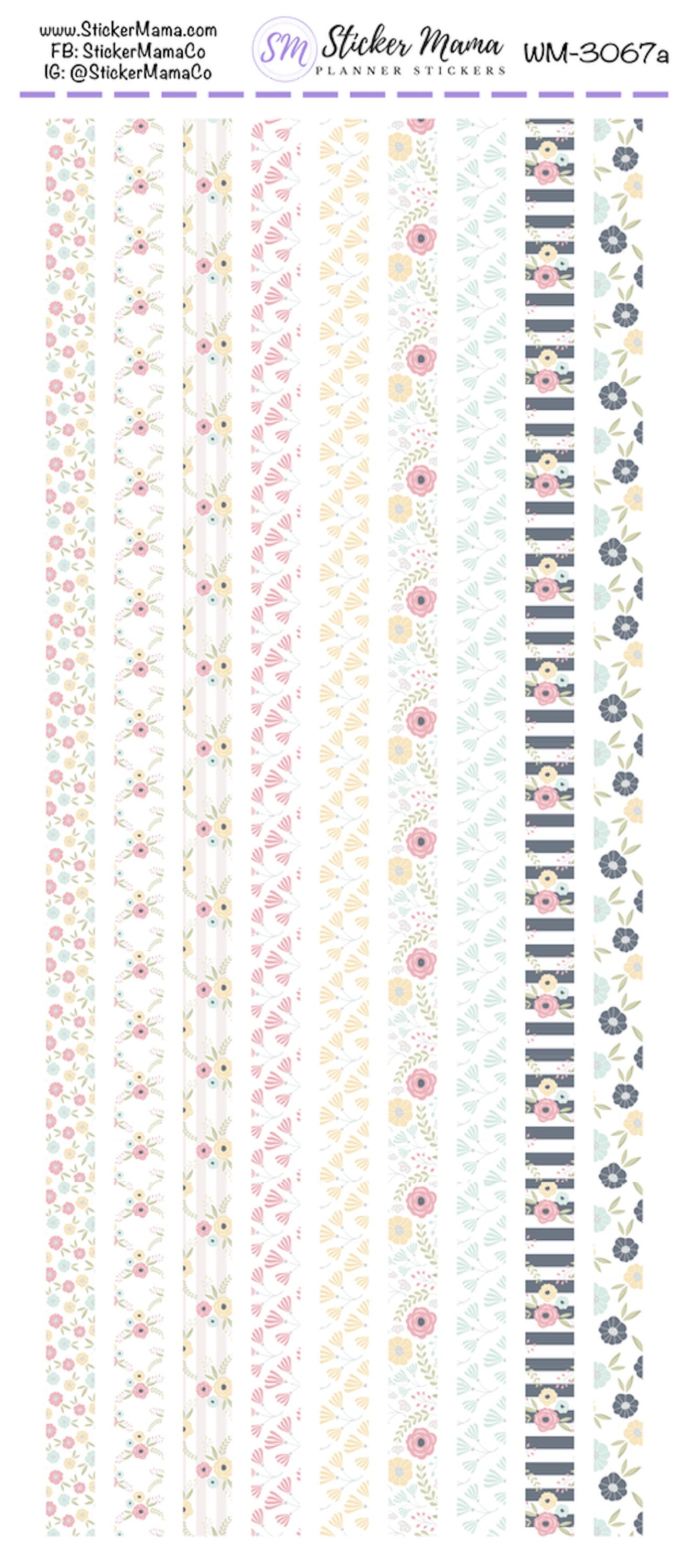 W-3067 - WASHI STICKERS - Spring Time - Planner Stickers - Washi for Planners