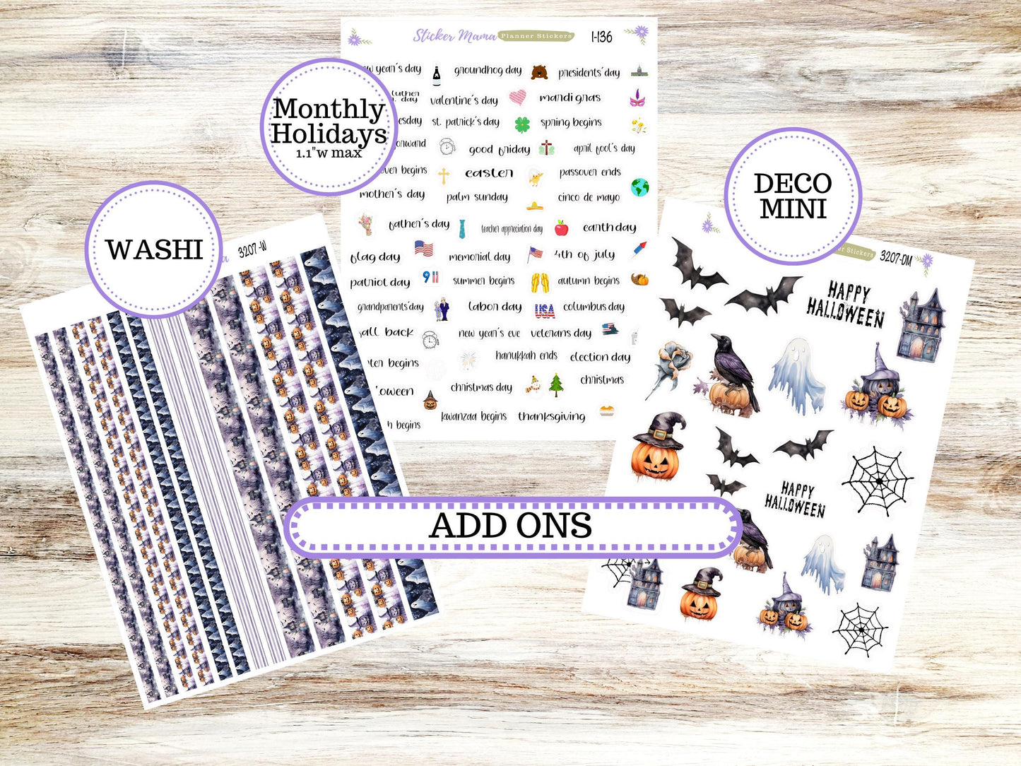 LD POP-UP Week+Month Planner Kit #3207 || The Jo || Haunted Haven || Laurel Denise Kit || Laurel Denise Stickers || Aug 25