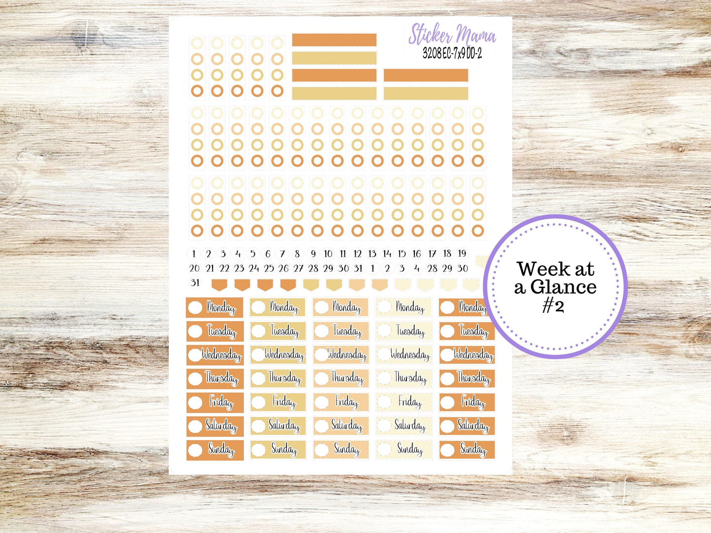 ERIN CONDREN Daily Duo Planner Kit DD-3208 || November - Fall Fields || Daily Duo Planner Sticker Kit || Erin Condren ||