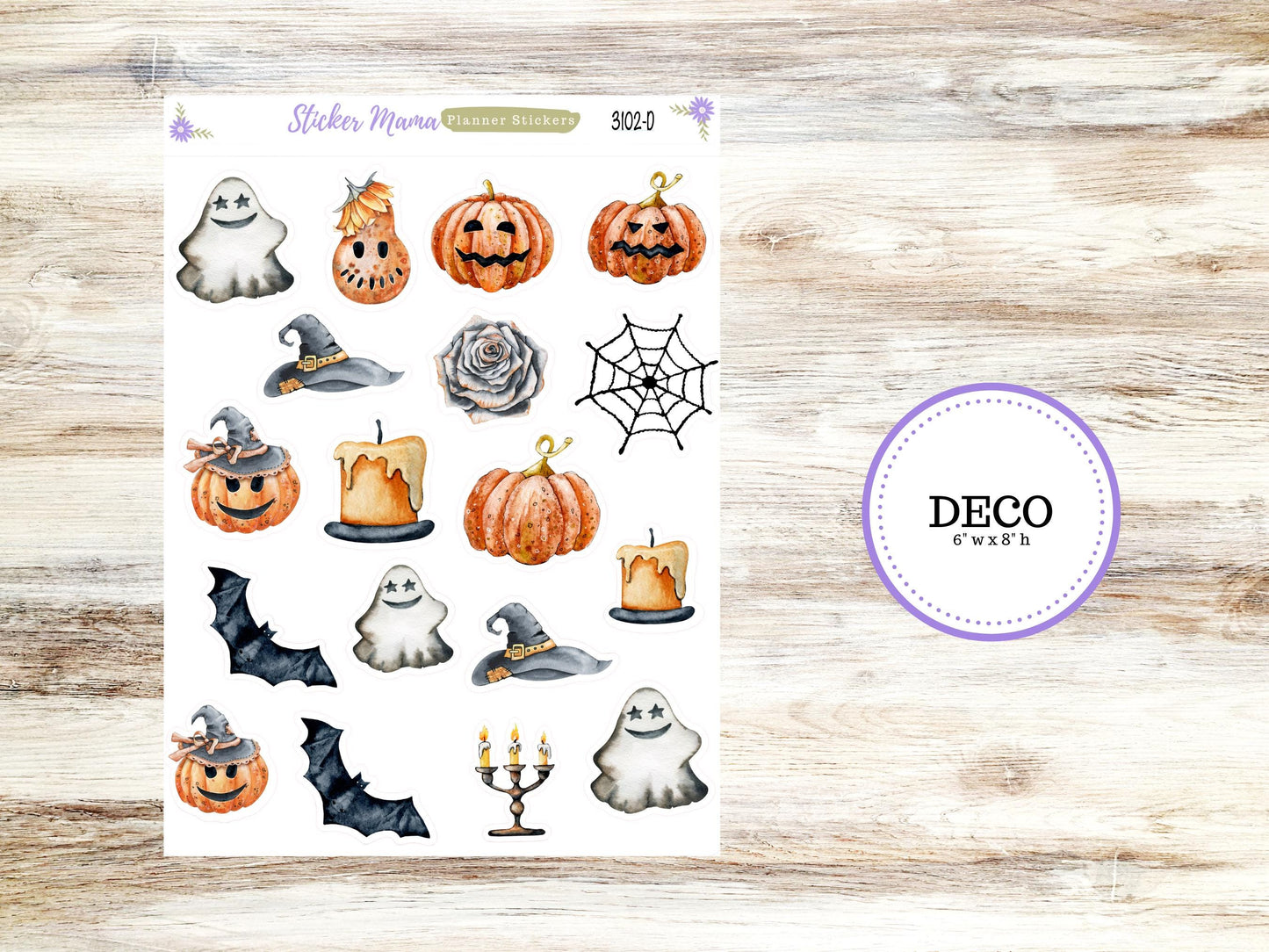 DECO-3102 || Jack - O - Lantern || PLANNER STICKERS || Spring Stickers ||