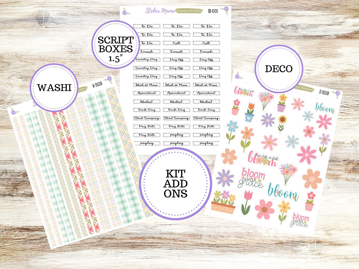 LAUREL DENISE PROJECT Planner Kit #3028 || Easter Spring Plaid || Laurel Denise Kit || Laurel Denise Stickers || || Any Month ld
