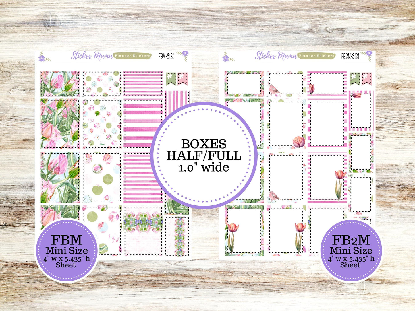 FULL BOXES-3121 || Easter Petals || Planner Stickers || Full Box for Planners || Planner Boxes
