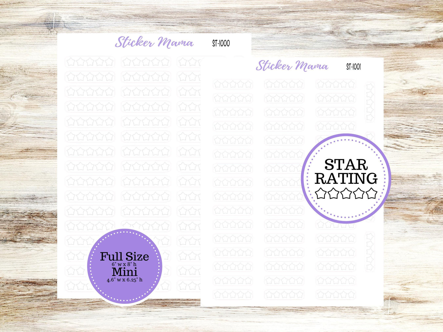 STAR RATING STICKERS - St-1000 || Book Rating Sticker || Movie Rating Sticker || Food Rating Sticker