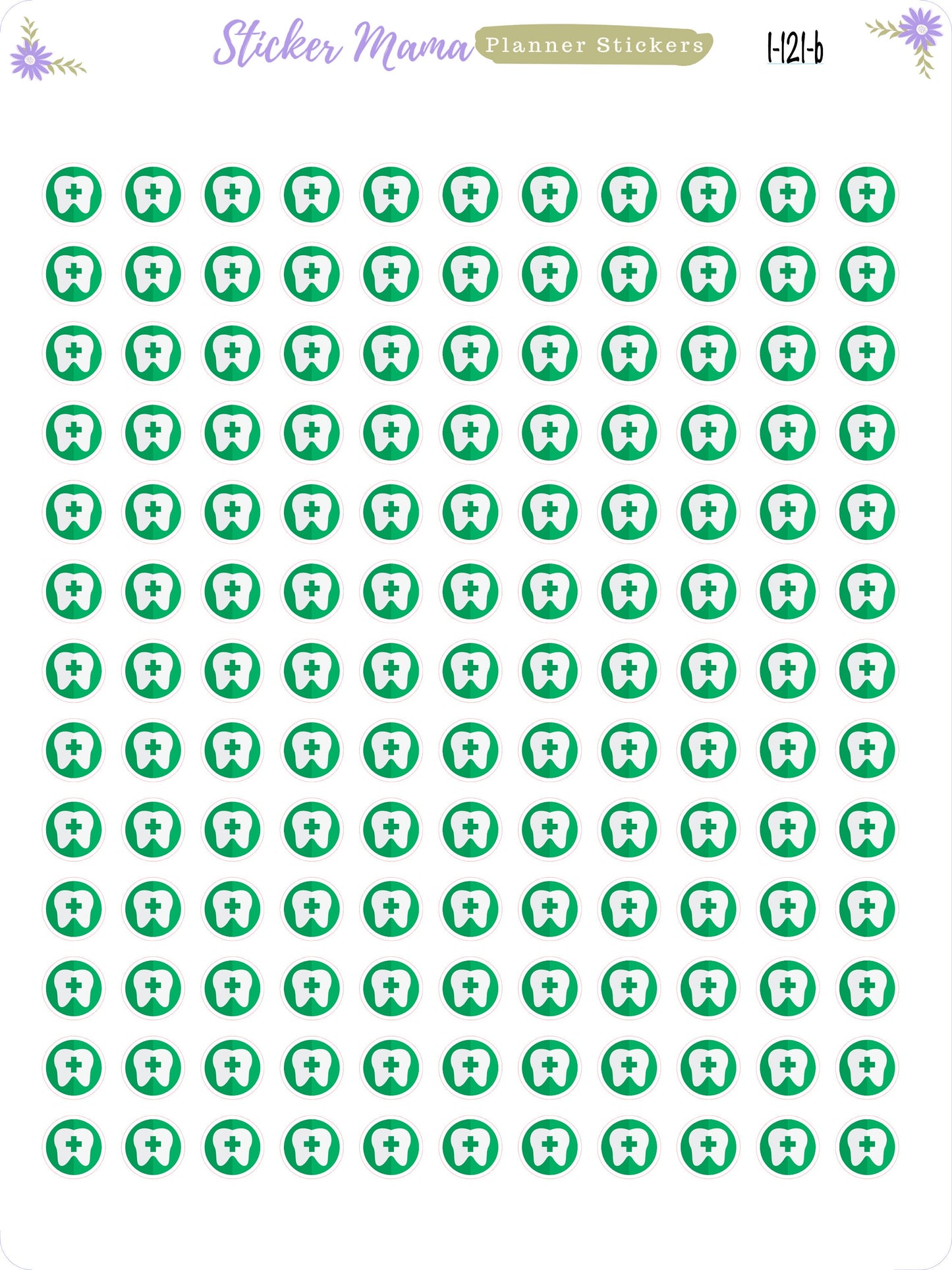 I-121 DENTAL PLANNER Stickers || Dental Stickers || Dentist Stickers || Health Care Stickers