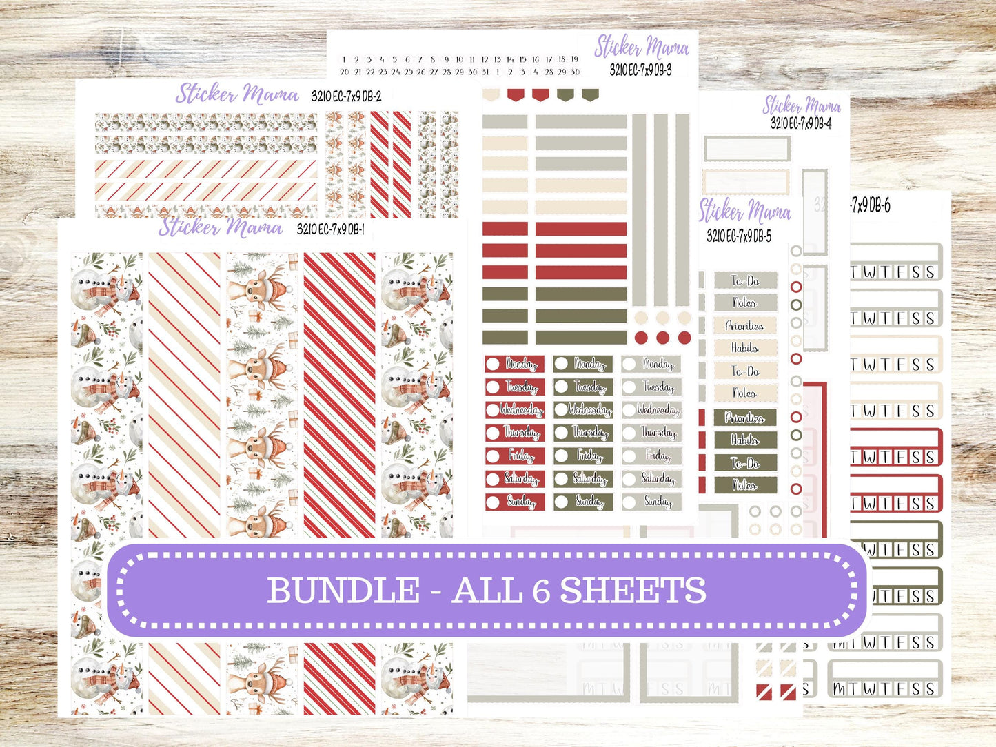 ERIN CONDREN Dashboard Planner Kit DB-3210 || December || Dashboard Planner Sticker Kit || Erin Condren ||