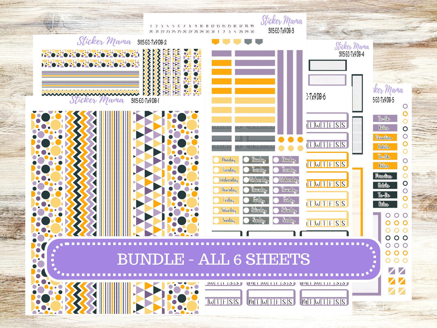 ERIN CONDREN Dashboard Planner Kit DB-3115 || Spooky Palette || Dashboard Planner Sticker Kit || Erin Condren ||