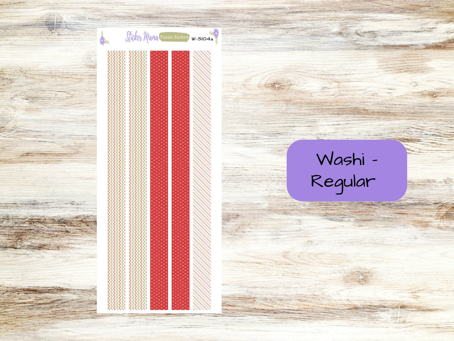 WASHI PLANNER STICKERS || 3104 || Santa's Here || Washi Stickers || Planner Stickers || Washi for Planners