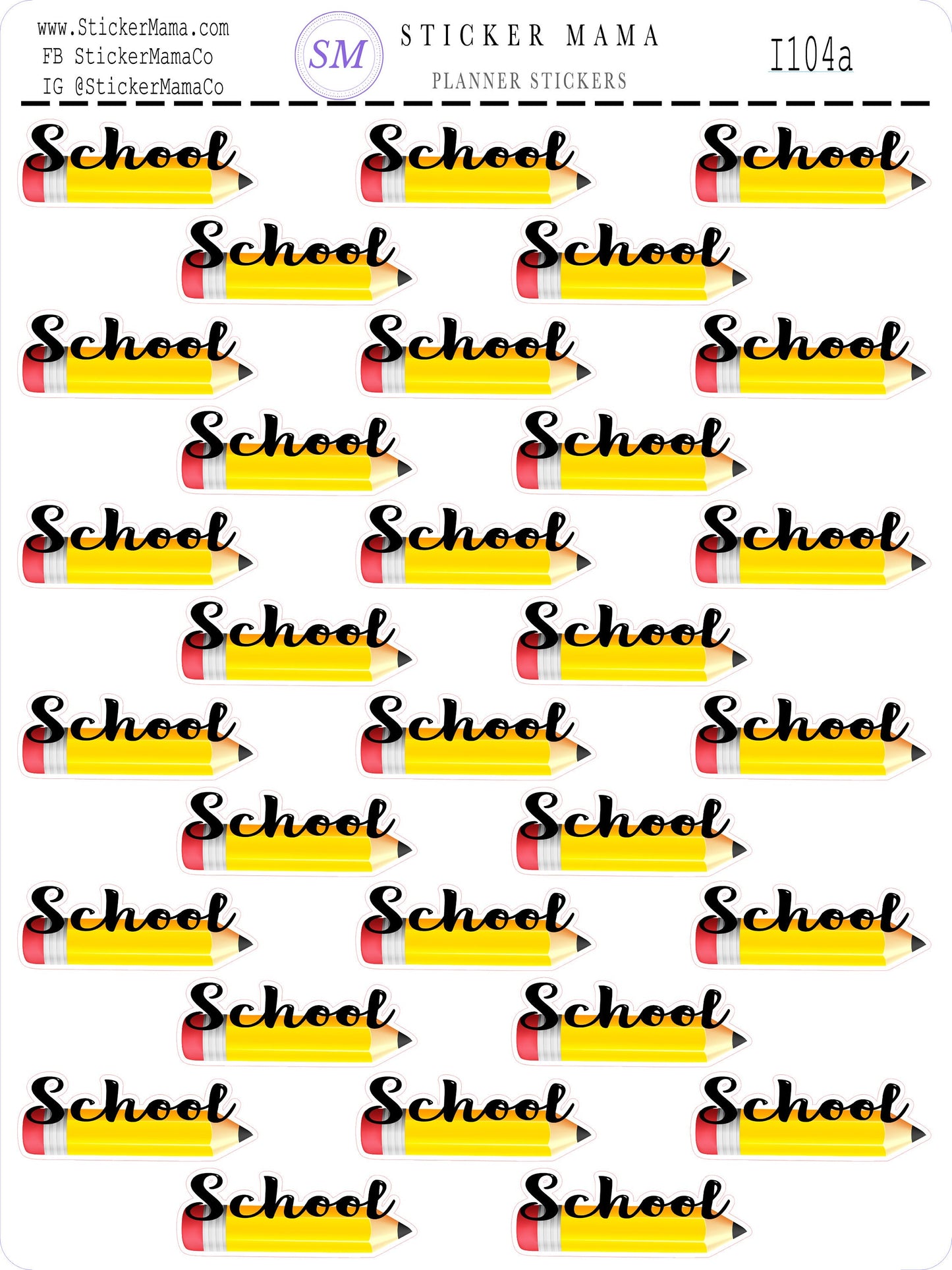 PENCIL PLANNER STICKERS I104, Study Stickers Homework Stickers School Work Stickers Pencil Stickers Pencil Icon Stickers Studying Stickers