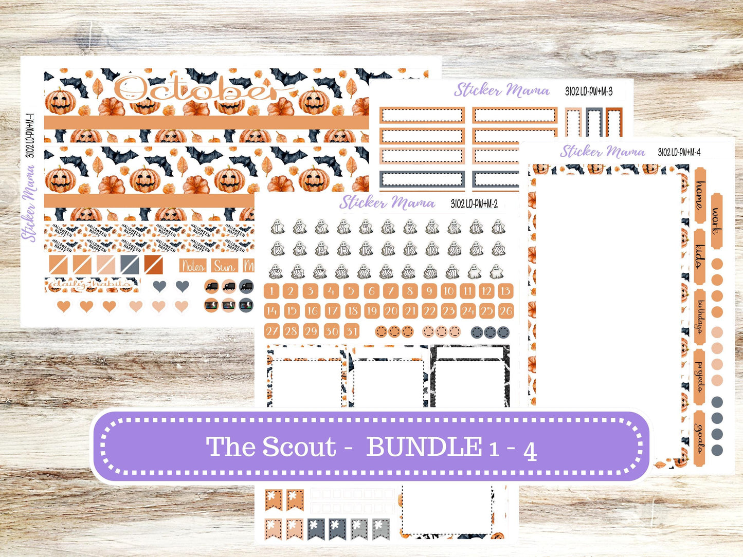 LD "The Scout" || PORTRAIT Weekly + Monthly Planner Kit #3102 || Pumpkin Town || Laurel Denise Kit Portrait || Aug 25