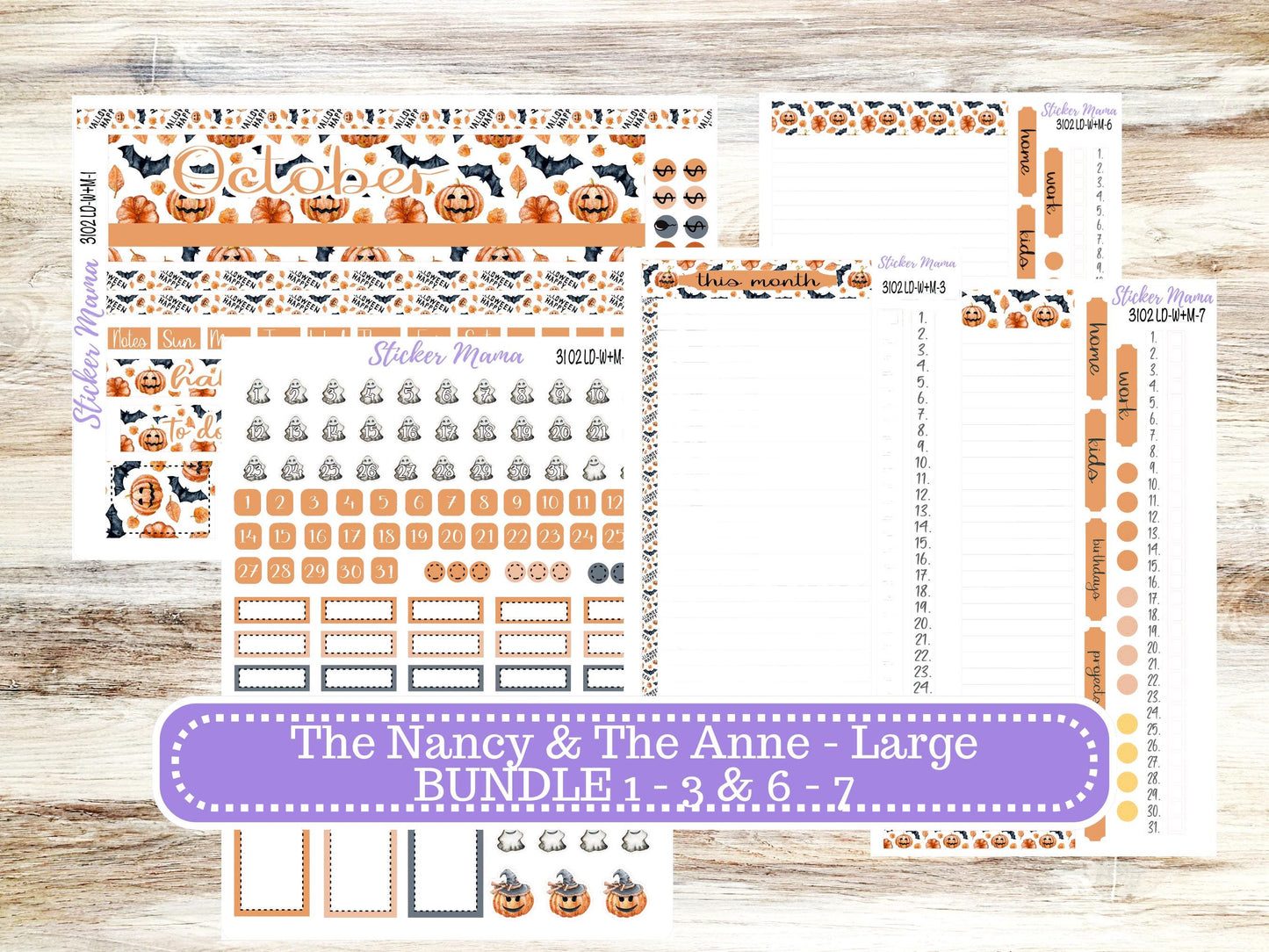LAUREL DENISE Week + Month PLANNER Monthly Kit #3102 || Laurel Denise Kit || Laurel Denise Horizontal Vertical || Pumpkin Town || Aug 25