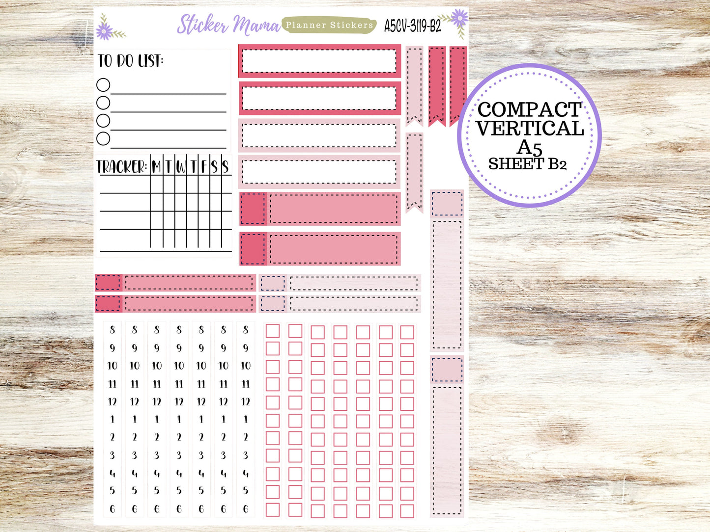 ERIN CONDREN A5 Compact Vertical-Kit #3119 || Heartfelt Joy - Planner Stickers - Erin Condren Compact Vertical Weekly Kit