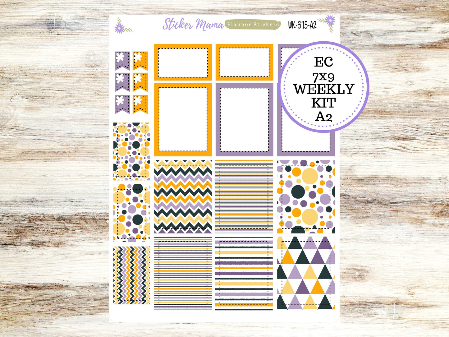 ERIN CONDREN WK-3115- Spooky Palette || Weekly Planner Kit || Erin Condren || Hourly Planner Kit || Vertical Planner Kit