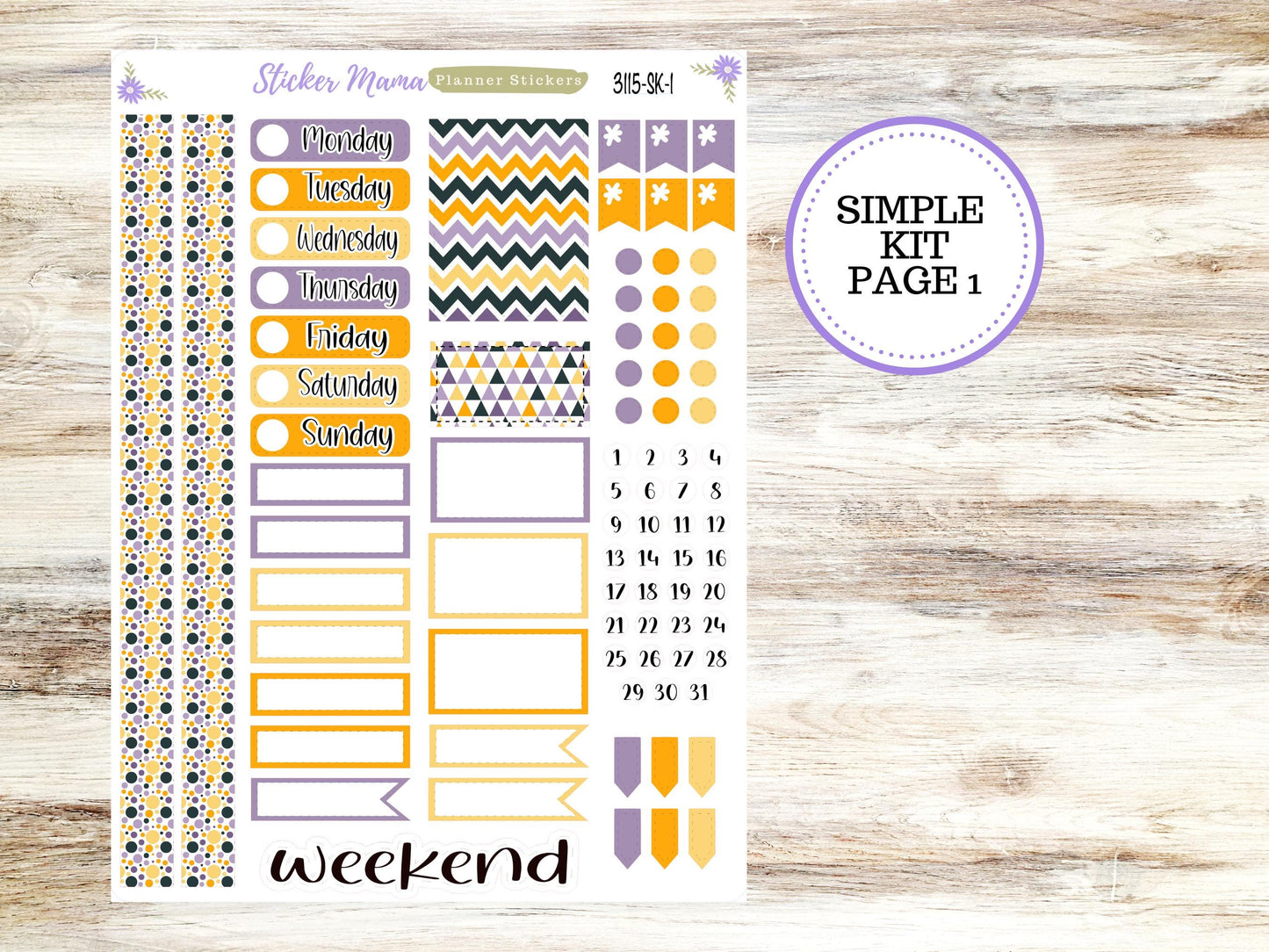SIMPLE KIT || #3115 || Spooky Palette || Any Kind Planner || Planner Stickers || Planner Stickers