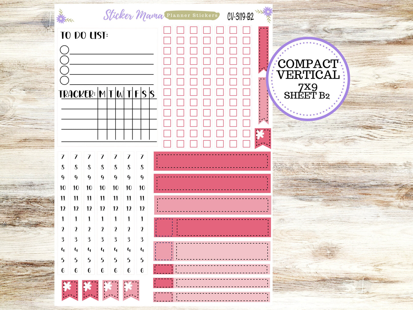 ERIN CONDREN 7x9 Compact Vertical-Kit #3119 || Heartfelt Joy - Planner Stickers - Erin Condren Compact Vertical Weekly Kit