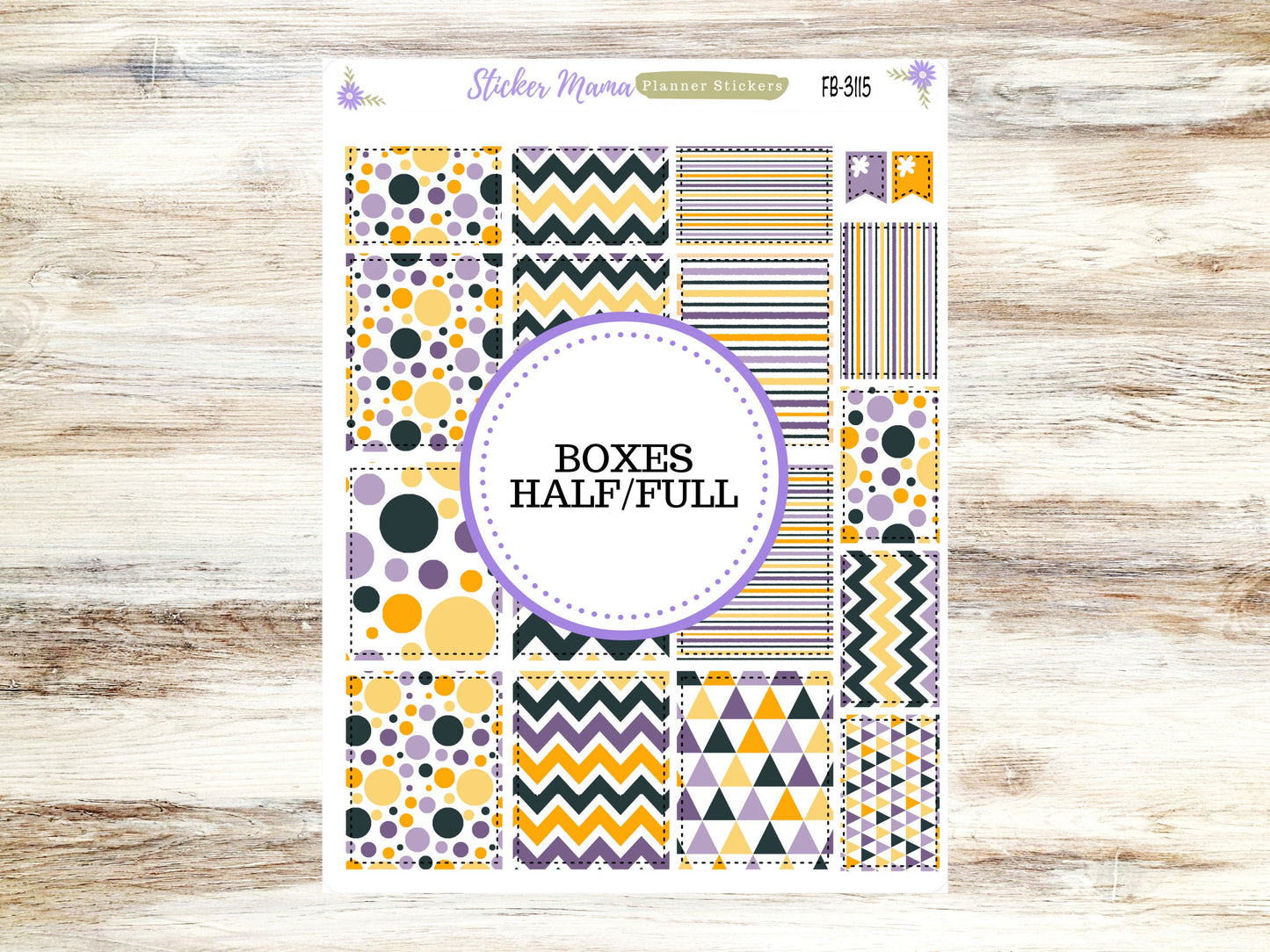 FULL BOXES-3115 || Spooky Palette || Halloween Planner Stickers || Full Box for Planners
