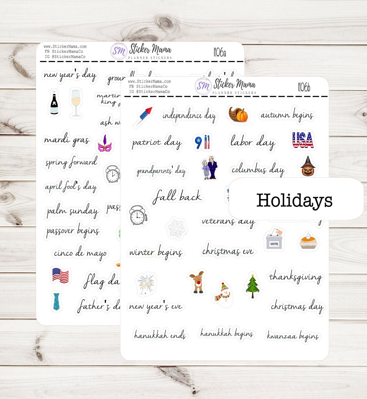HOLIDAY STICKERS I106 - Holiday Planner Sticker - Icon Planner Sticker