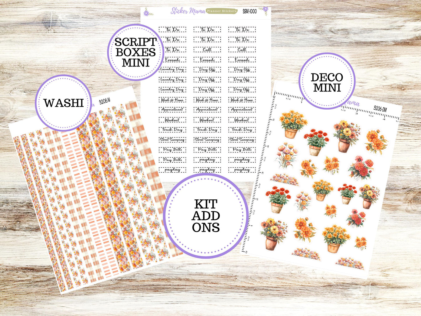 Journal Planner Sticker Kit | Falling Colors #3206