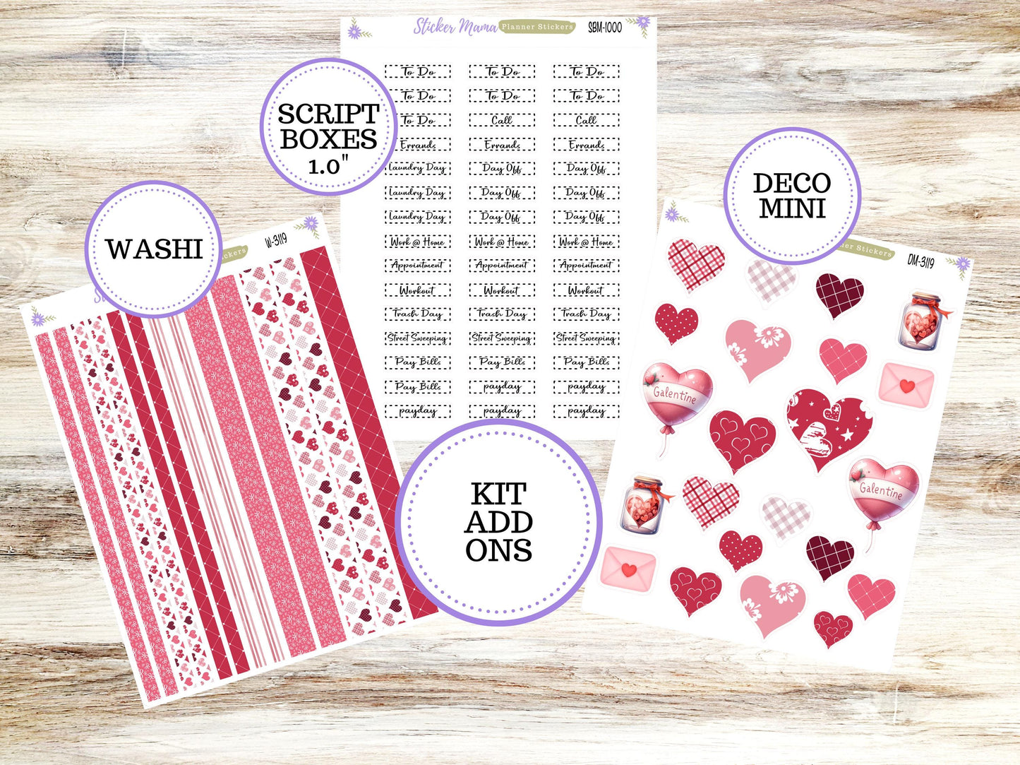 ERIN CONDREN A5 Compact Vertical-Kit #3119 || Heartfelt Joy - Planner Stickers - Erin Condren Compact Vertical Weekly Kit
