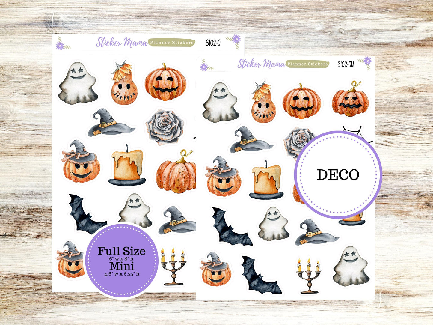 DECO-3102 || Jack - O - Lantern || PLANNER STICKERS || Spring Stickers ||