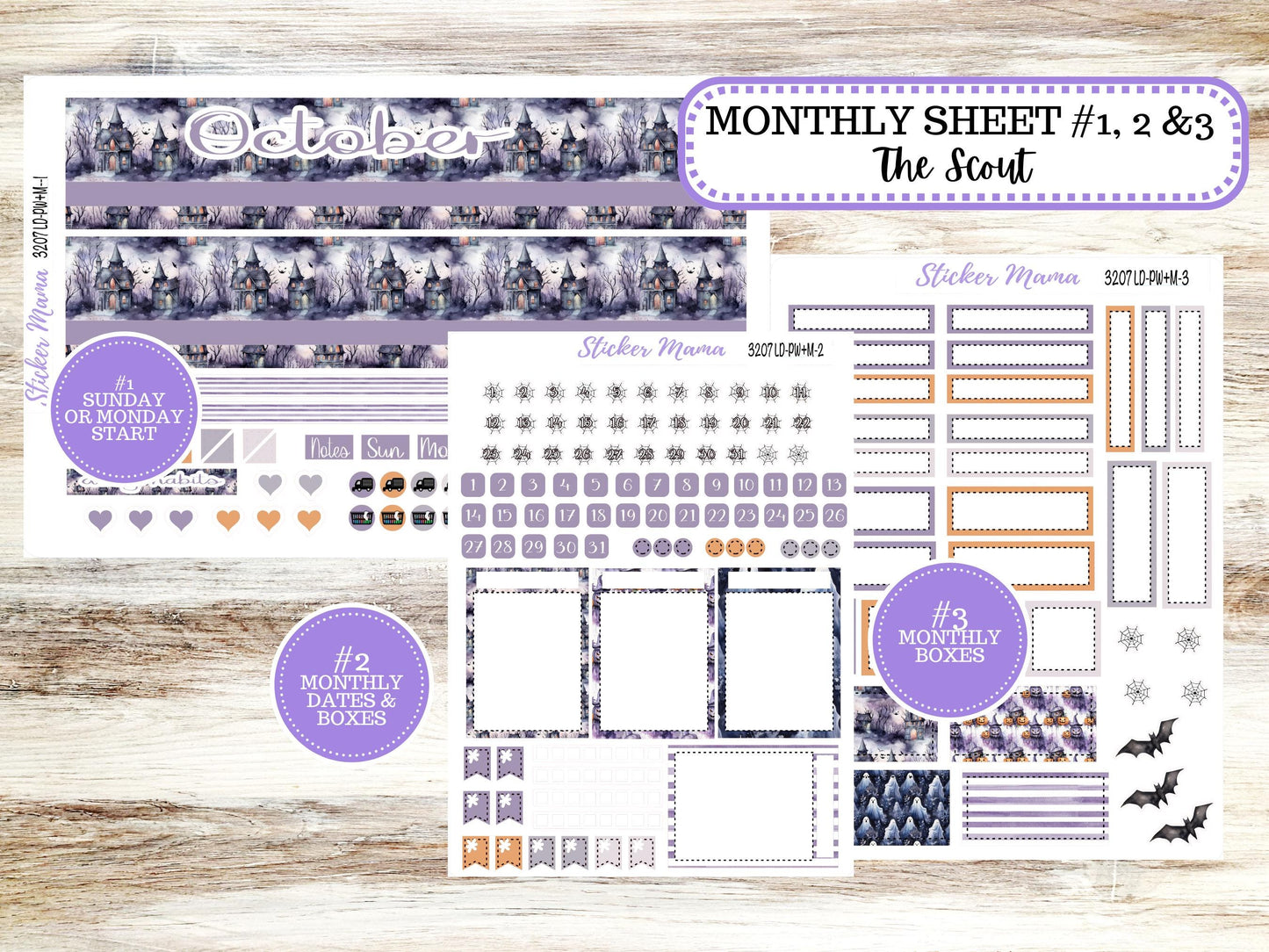LD "The Scout" || PORTRAIT Weekly + Monthly Planner Kit #3207 || Haunted Haven || Laurel Denise Kit Portrait || Aug 25