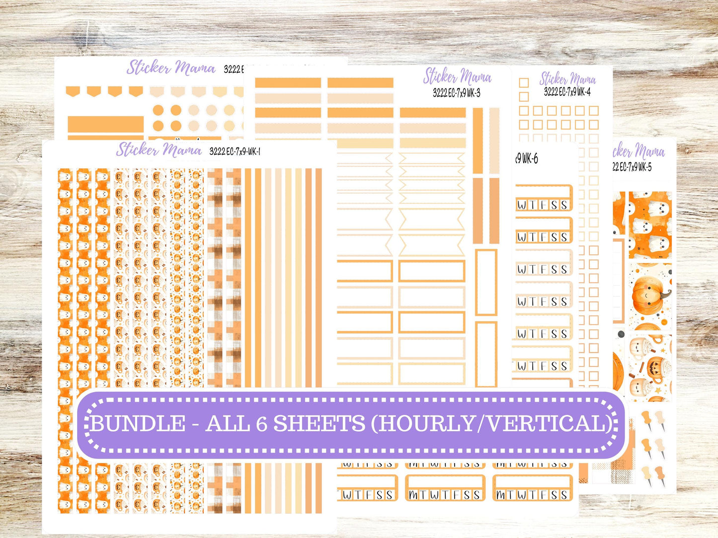 Erin Condren Weekly Planner Kit | WK 3222 Cozy Ghost October