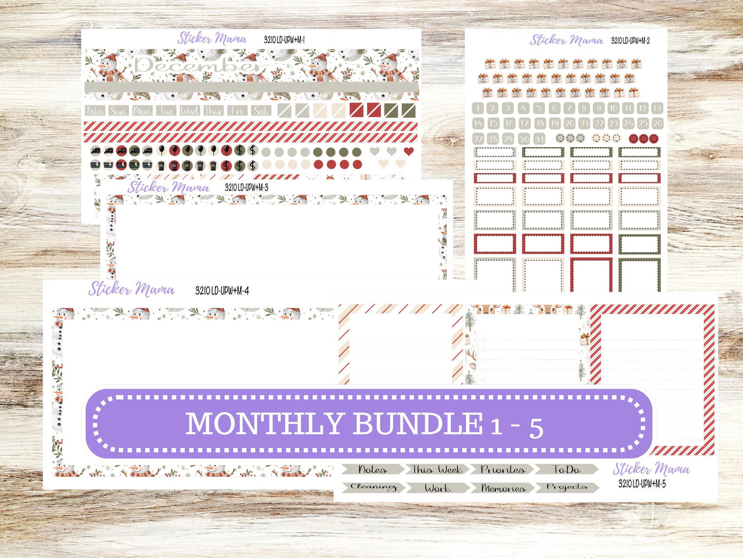 LD POP-UP Week+Month Planner Kit #3210 || The Jo || Frosty Friends || Laurel Denise Kit || Laurel Denise Stickers || Sept 25