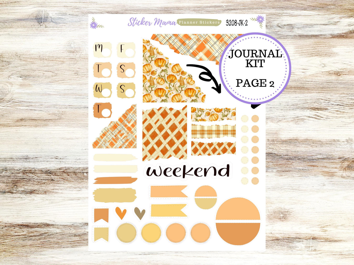 JOURNALING KIT || #3208 || Fall Fields || Journal Planner || Planner Stickers || Journal Stickers