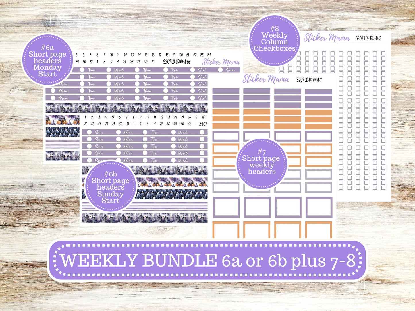 LD POP-UP Week+Month Planner Kit #3207 || The Jo || Haunted Haven || Laurel Denise Kit || Laurel Denise Stickers || Aug 25