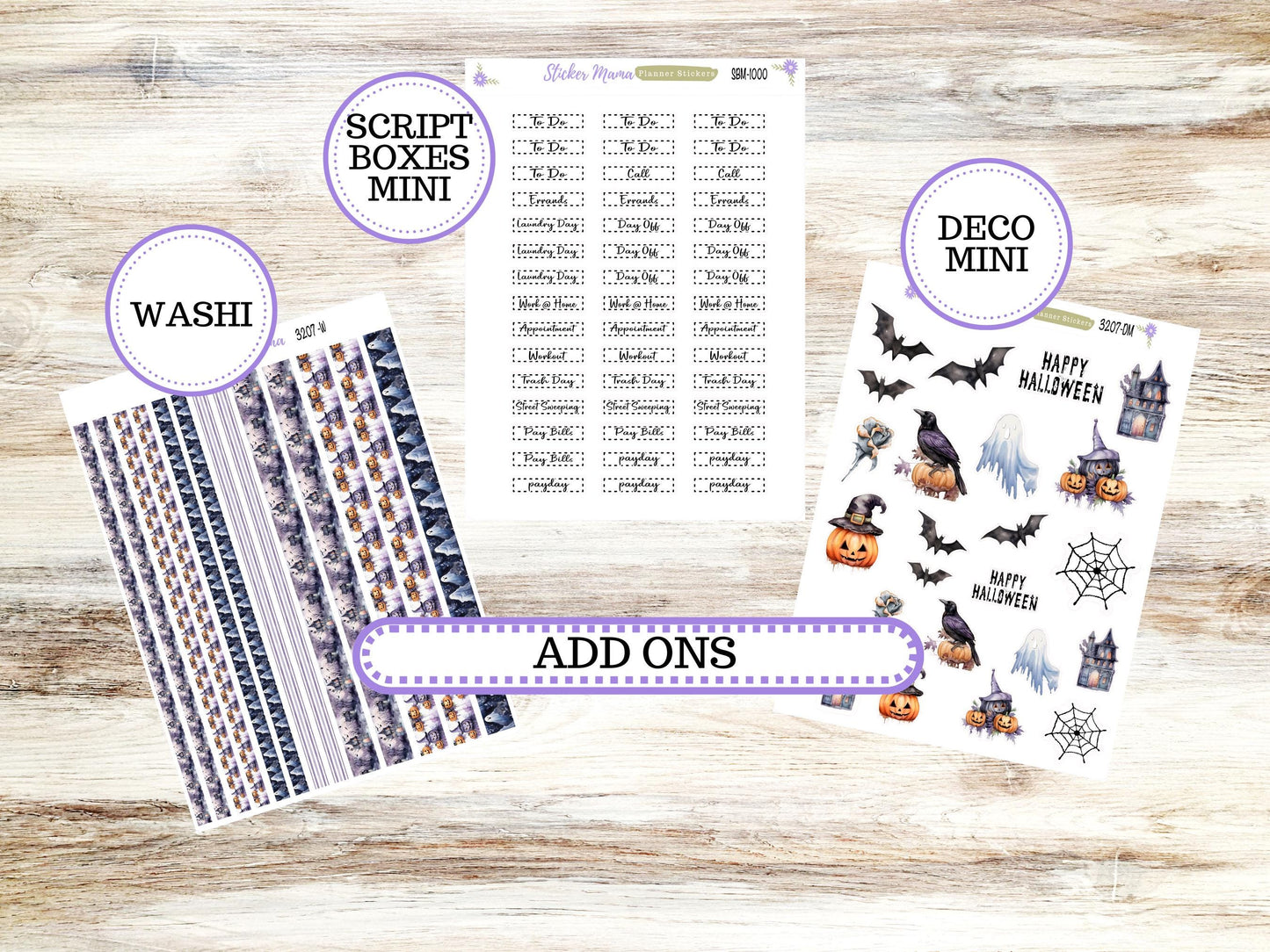 LD SMALL "The Anne" & "The Nancy" || MINI Week + Month Planner Kit #3207 || Laurel Denise Horizontal Vertical || Haunted Haven || Aug 25