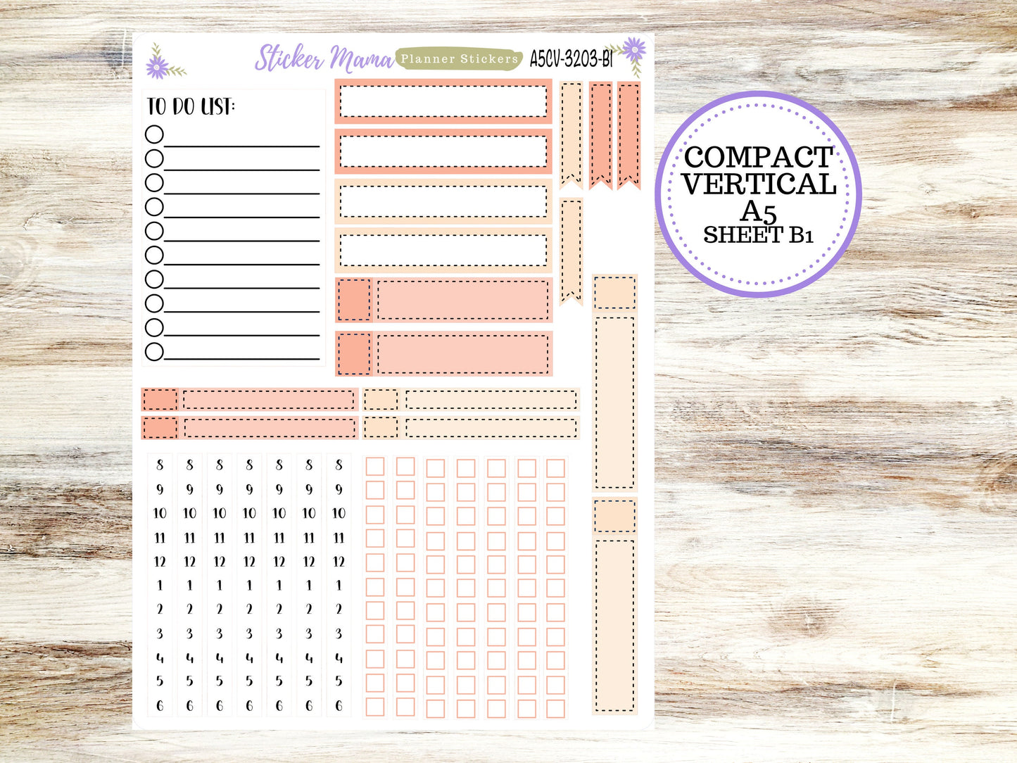 ERIN CONDREN A5 Compact Vertical-Kit #3203 || Pretty in Pink - Planner Stickers - Erin Condren Compact Vertical Weekly Kit