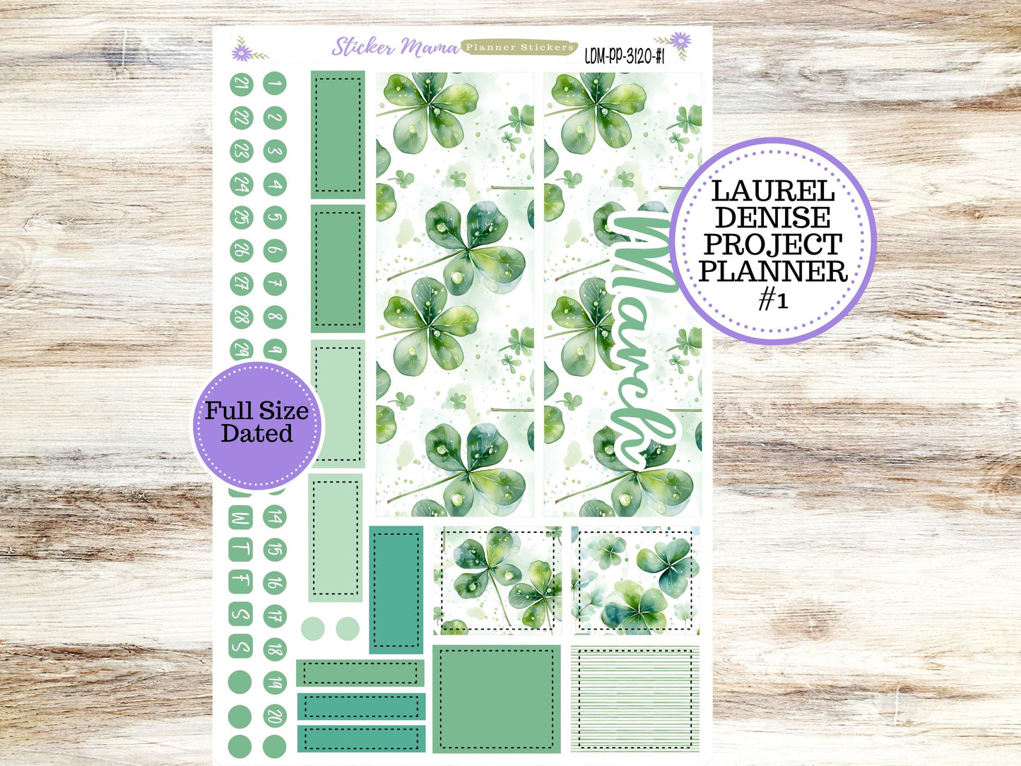 LAUREL DENISE PROJECT Planner Kit #3120 || Shamrock Magic || Laurel Denise Kit || Laurel Denise Stickers || || March ld