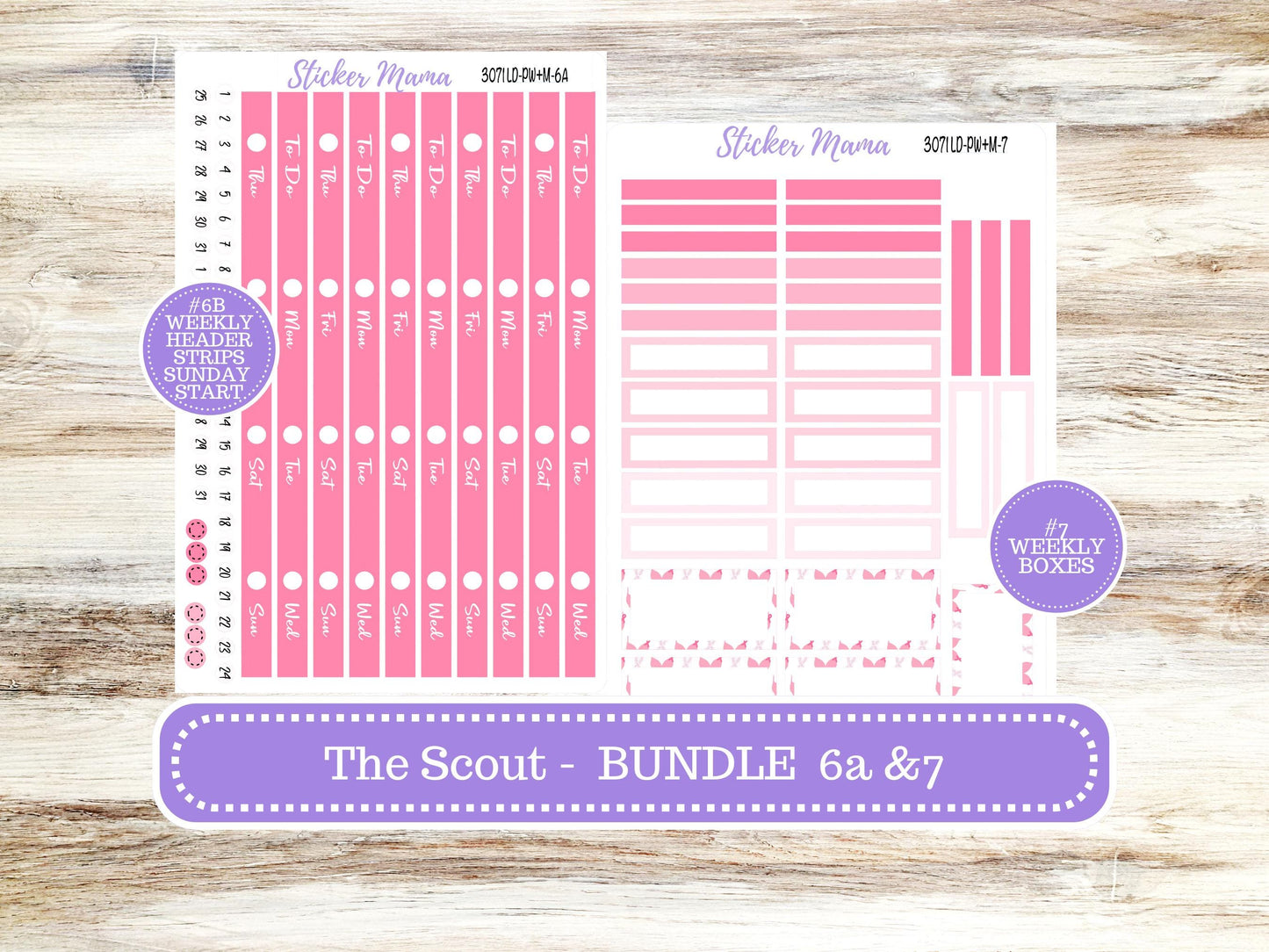 LD "The Scout" || PORTRAIT Weekly + Monthly Planner Kit #3071 || Breast Cancer || Laurel Denise Kit Portrait || Aug 25