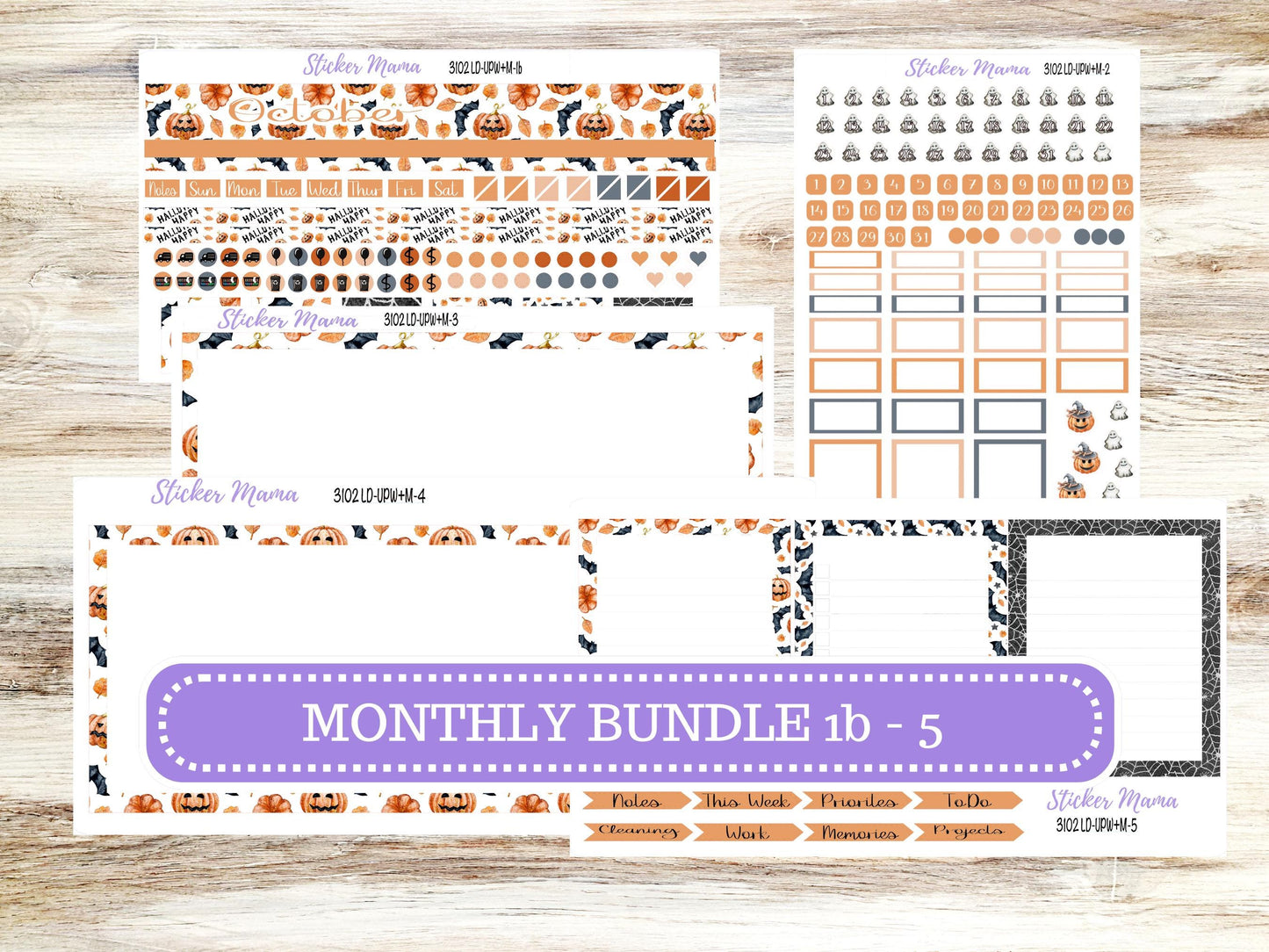 LD POP-UP Week+Month Planner Kit #3102 || The Jo || Pumpkin Town || Laurel Denise Kit || Laurel Denise Stickers || Aug 25
