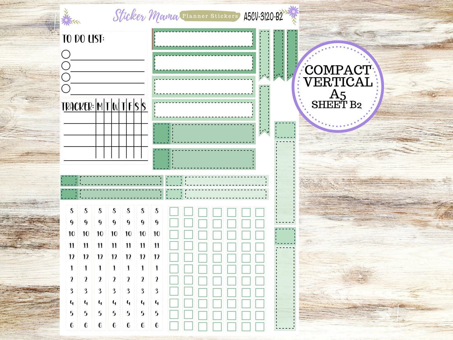 ERIN CONDREN A5 Compact Vertical-Kit #3120 || Shamrock Magic - Planner Stickers - Erin Condren Compact Vertical Weekly Kit