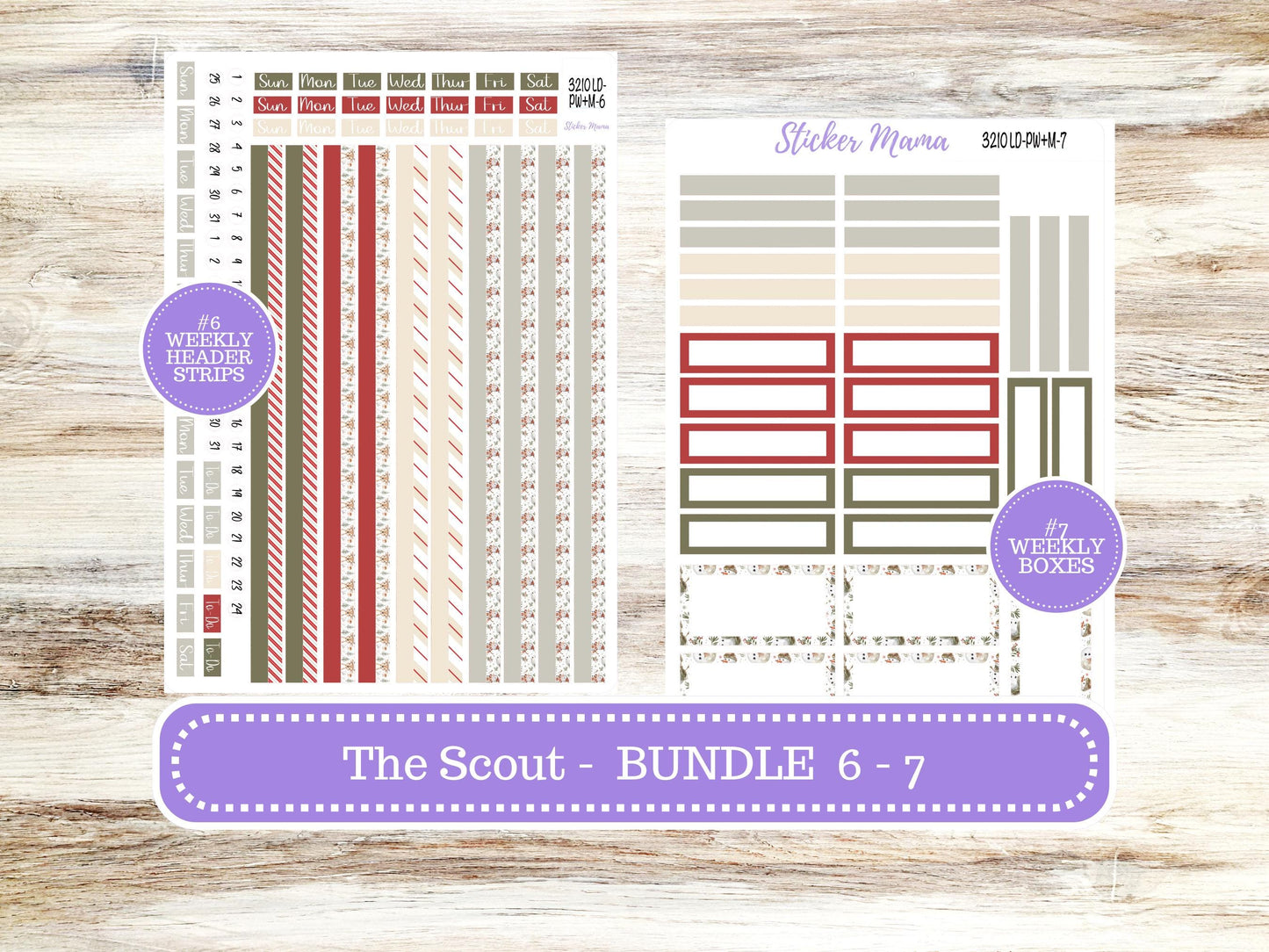 LD "The Scout" || PORTRAIT Weekly + Monthly Planner Kit #3210 || December || Laurel Denise Kit Portrait || Frosty Friends || 9-25