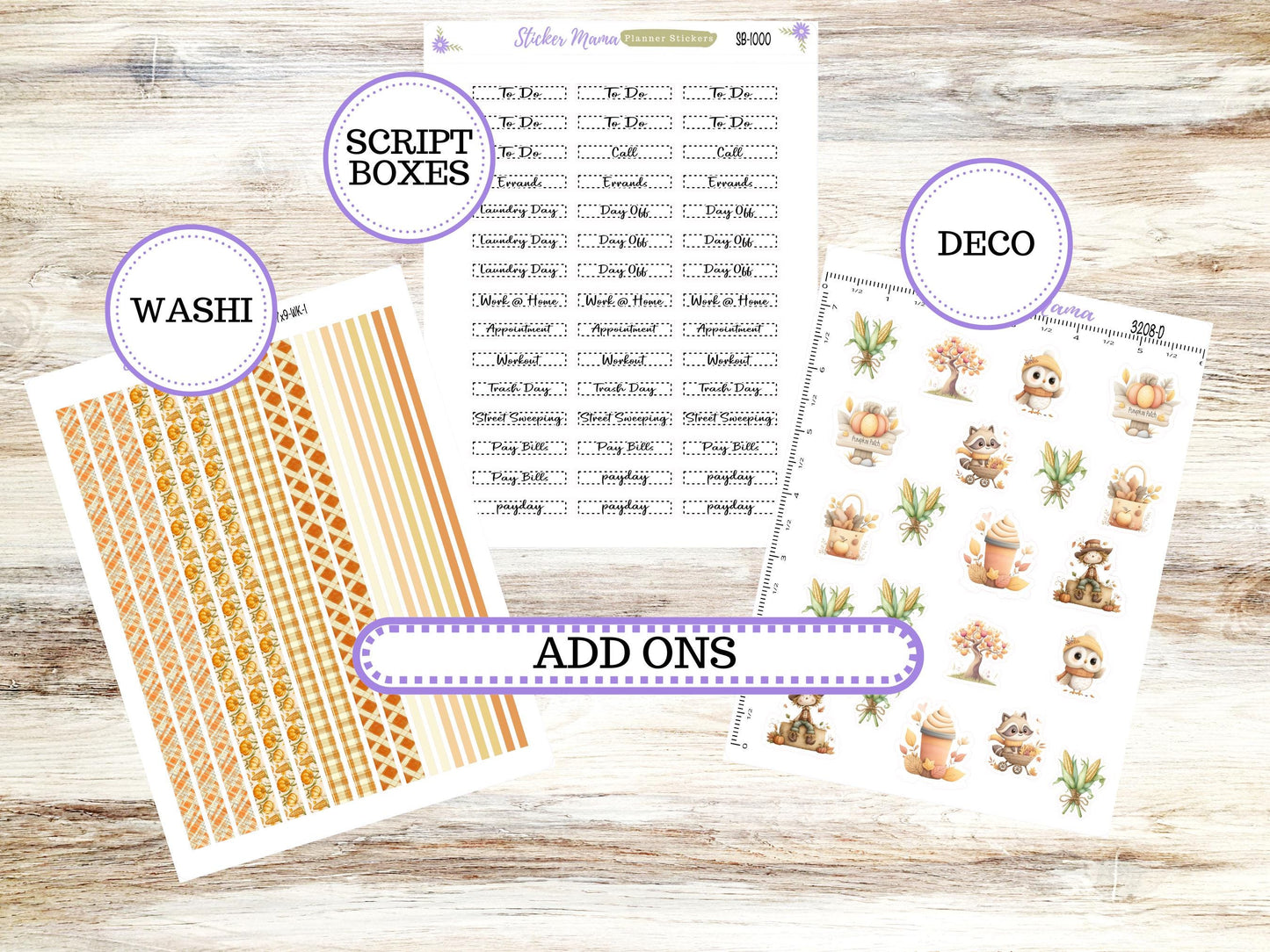 LD "The Rose" Large || 4-COLUMN (formerly project) Planner Kit #3208 || Fall Fields || Laurel Denise Stickers || 9-25