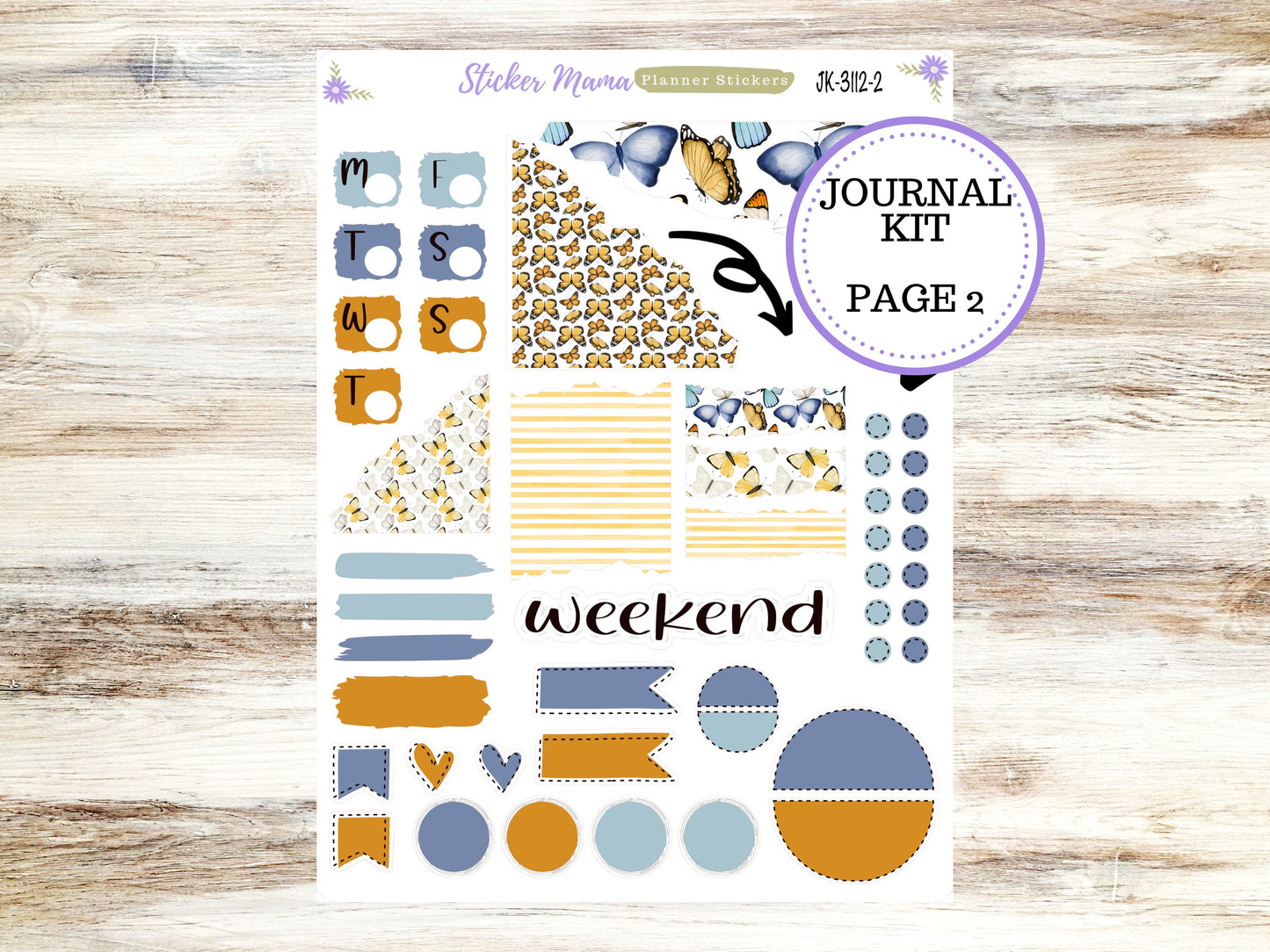 JOURNALING KIT || #3112 || Spring Butterfly || Journal Planner || Planner Stickers || Journal Stickers