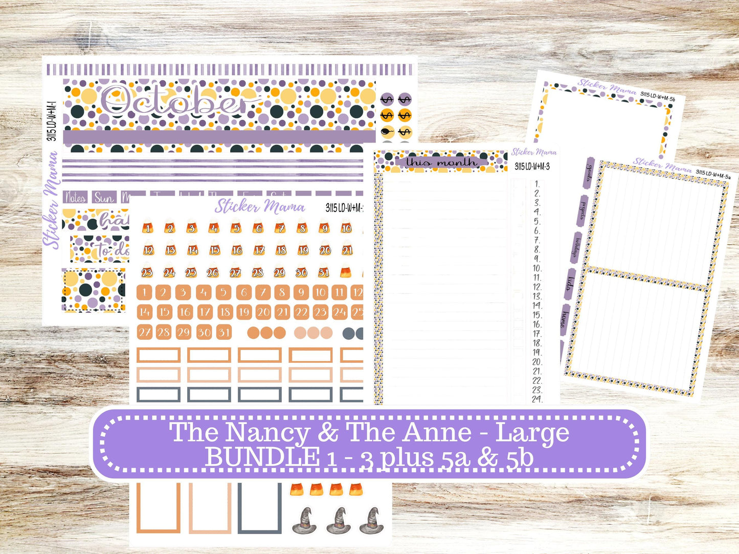 LAUREL DENISE Week + Month PLANNER Monthly Kit #3115 || Laurel Denise Kit || Laurel Denise Horizontal Vertical || Spooky Palette || Aug 25