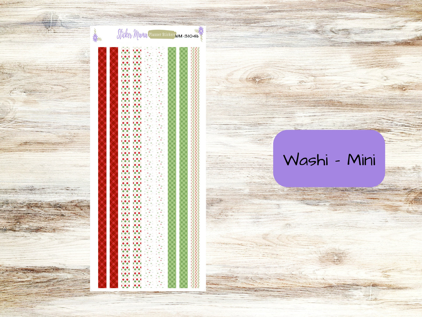 WASHI PLANNER STICKERS || 3104 || Santa's Here || Washi Stickers || Planner Stickers || Washi for Planners