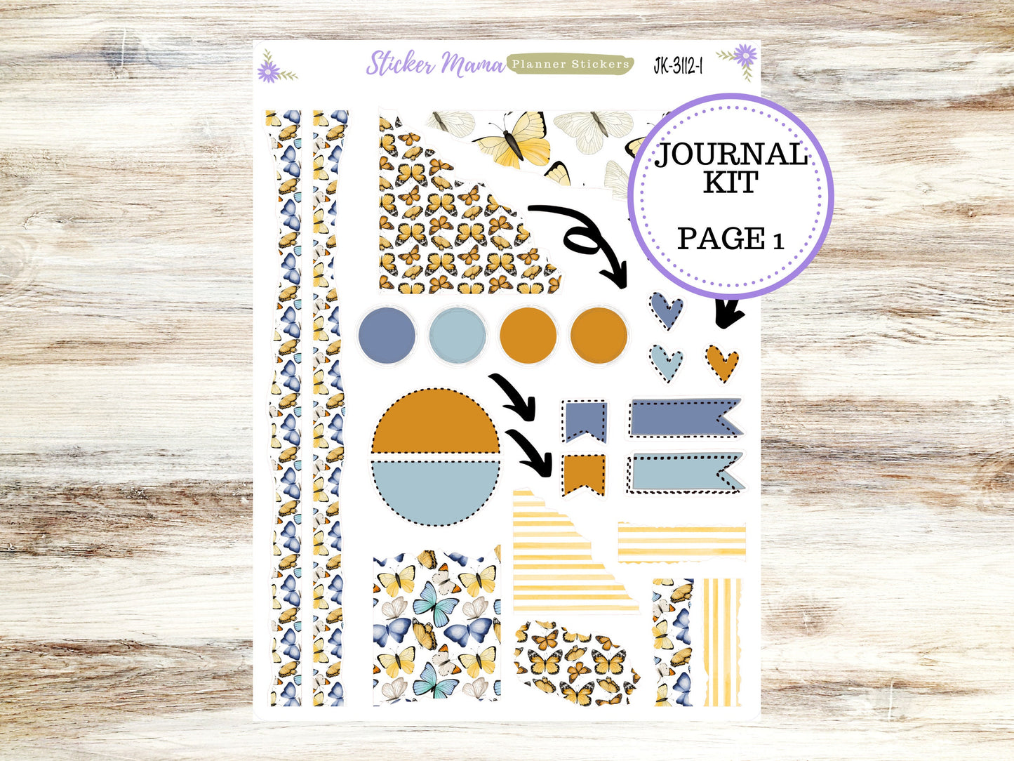 JOURNALING KIT || #3112 || Spring Butterfly || Journal Planner || Planner Stickers || Journal Stickers
