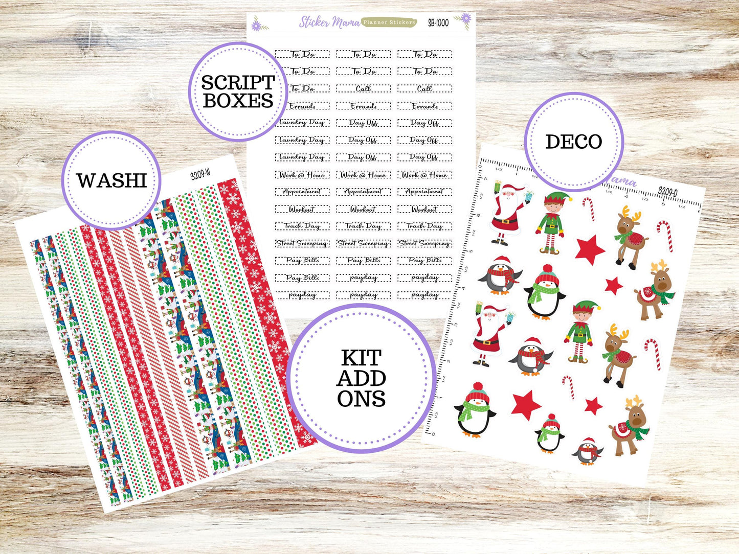 SIMPLE KIT || #3209 || Jolly Pines || Any Kind Planner || Planner Stickers || Planner Stickers