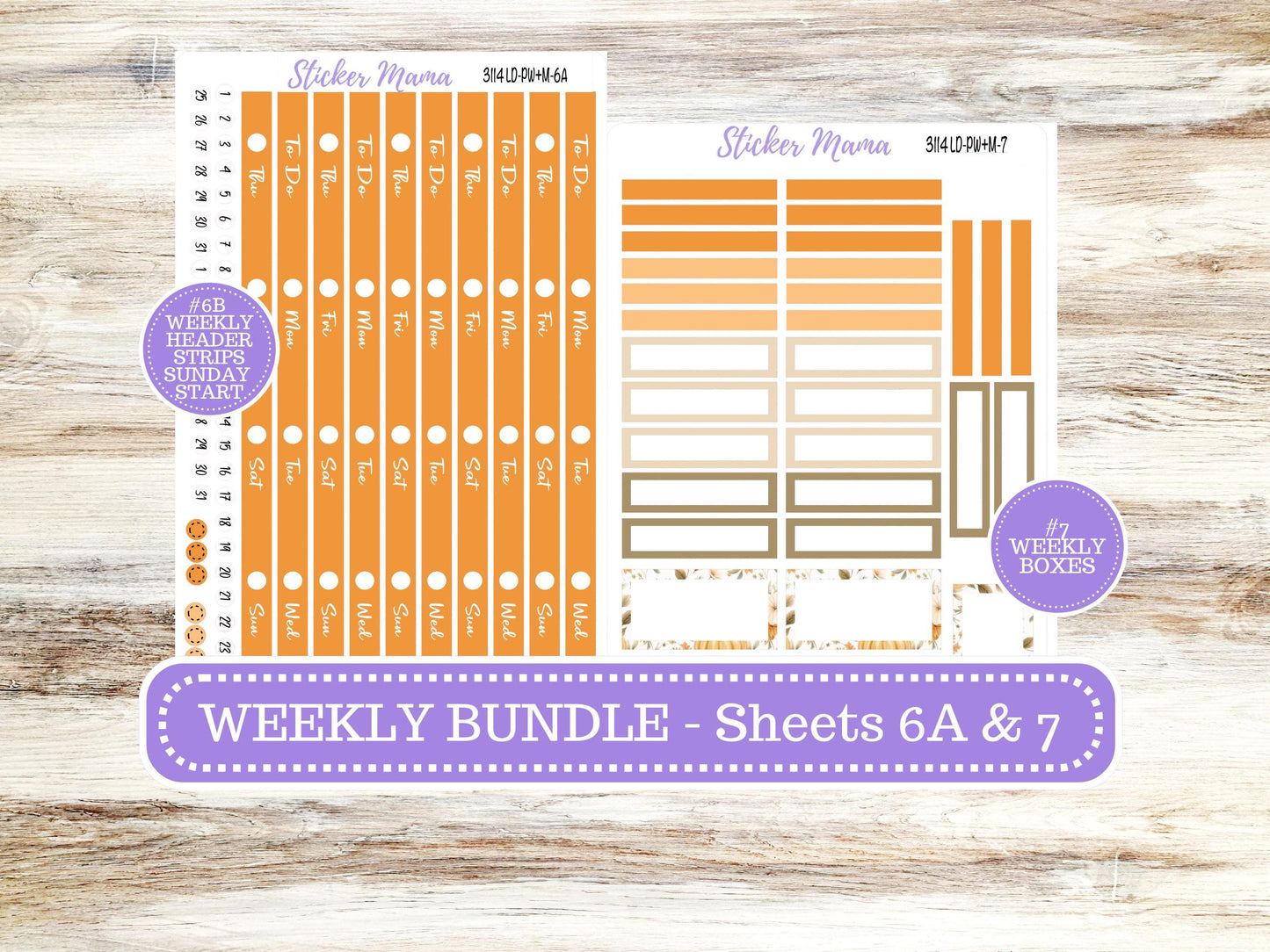 LAUREL DENISE PORTRAIT Weekly + Monthly September Planner Kit #3114 || Pumpkin Paradise || Laurel Denise Kit Portrait || June 25