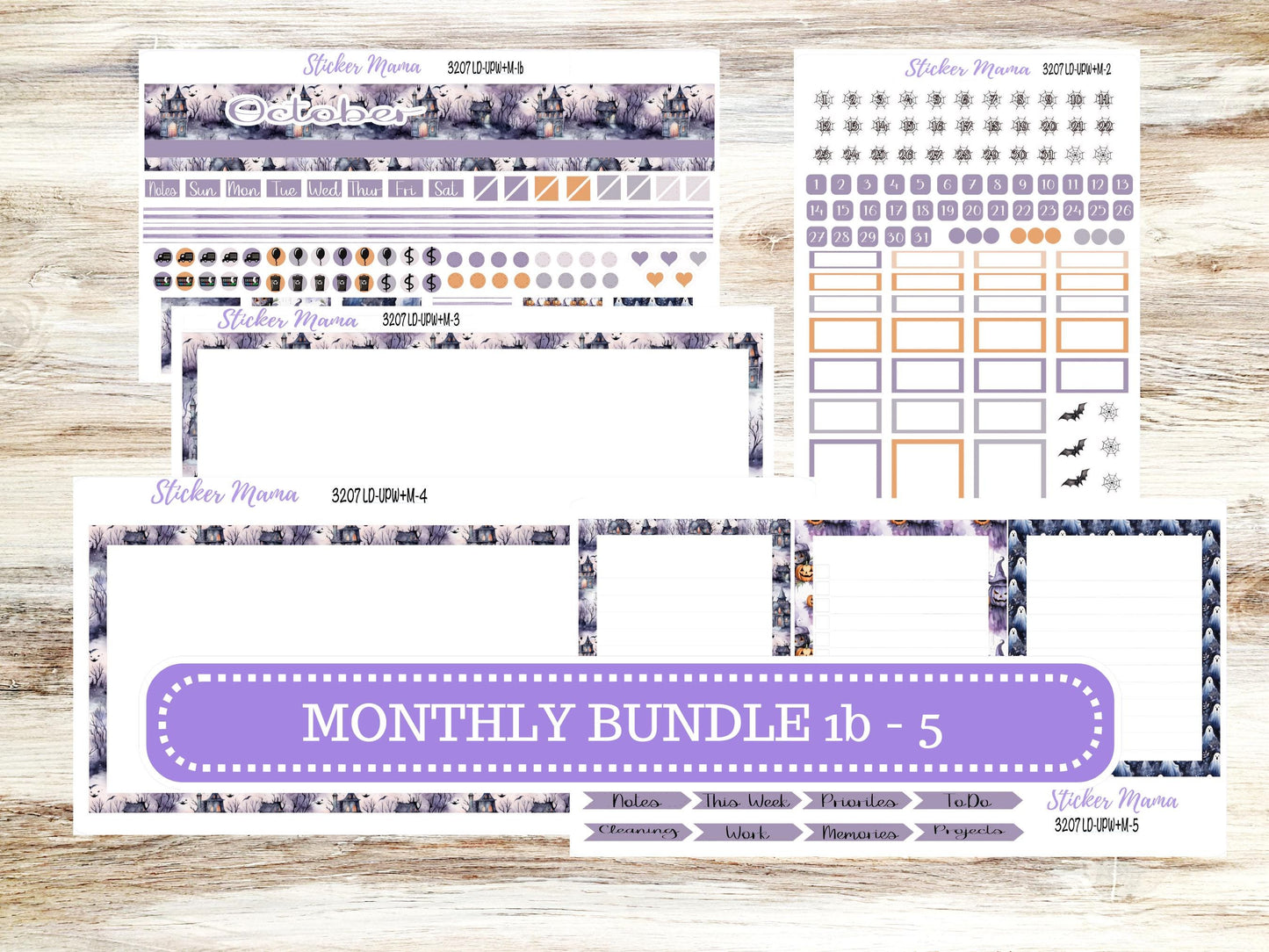 LD POP-UP Week+Month Planner Kit #3207 || The Jo || Haunted Haven || Laurel Denise Kit || Laurel Denise Stickers || Aug 25