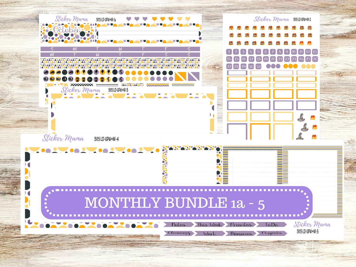 LD POP-UP Week+Month Planner Kit #3115 || The Jo || Spooky Palette || Laurel Denise Kit || Laurel Denise Stickers || Aug 25
