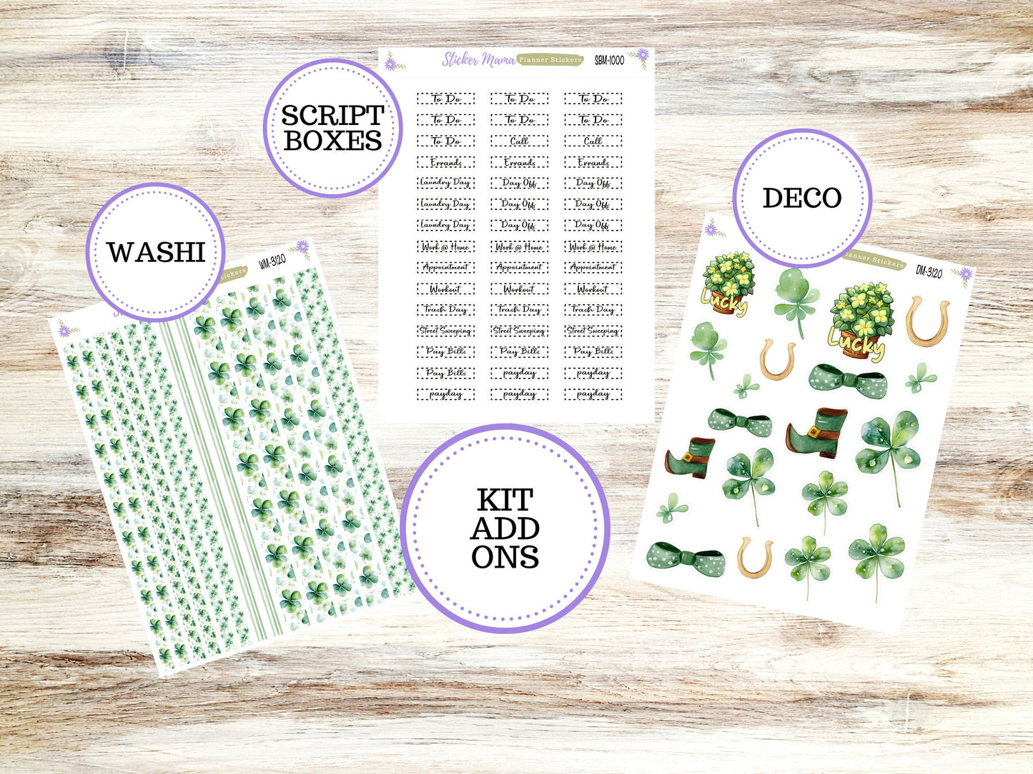 LAUREL DENISE PROJECT Planner Kit #3120 || Shamrock Magic || Laurel Denise Kit || Laurel Denise Stickers || || March ld