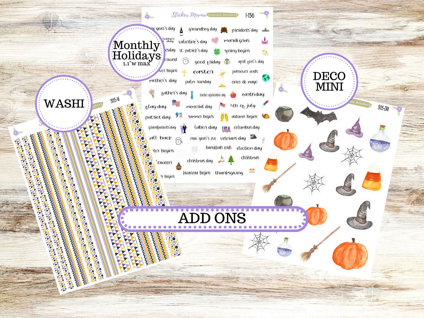 LD POP-UP Week+Month Planner Kit #3115 || The Jo || Spooky Palette || Laurel Denise Kit || Laurel Denise Stickers || Aug 25