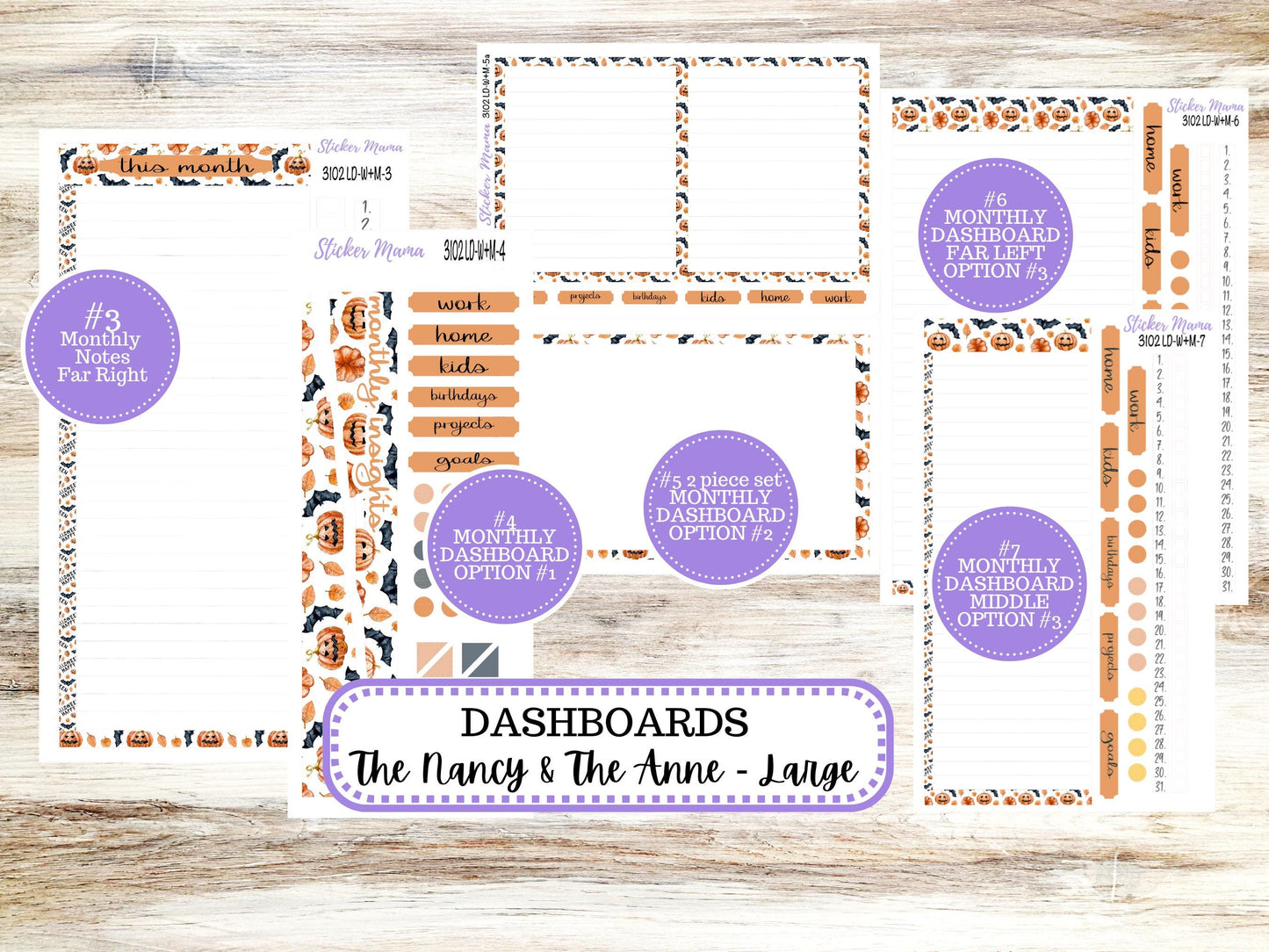 LAUREL DENISE Week + Month PLANNER Monthly Kit #3102 || Laurel Denise Kit || Laurel Denise Horizontal Vertical || Pumpkin Town || Aug 25