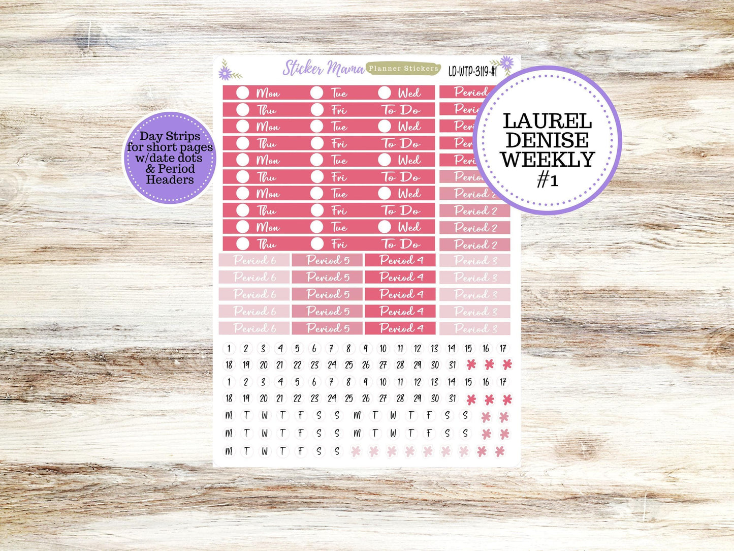 LAUREL DENISE TEACHER Planner Kit #3119 || Laurel Denise Kit || Laurel Denise Stickers || Laurel Denise Planners || February