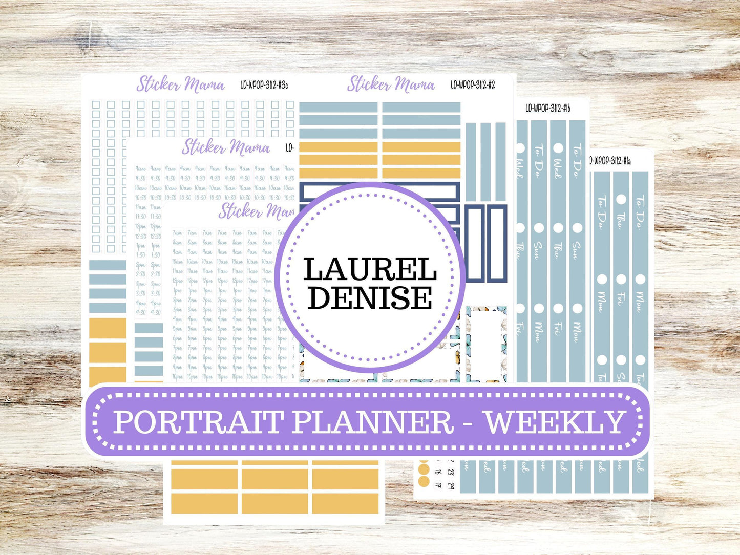 LAUREL DENISE Weekly PORTRAIT || Planner Kit #3112 || Butterfly Bliss || Laurel Denise Kit || Laurel Denise Stickers || ld