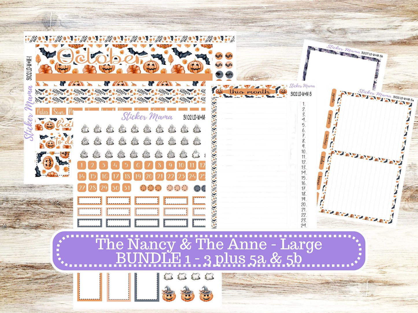 LAUREL DENISE Week + Month PLANNER Monthly Kit #3102 || Laurel Denise Kit || Laurel Denise Horizontal Vertical || Pumpkin Town || Aug 25